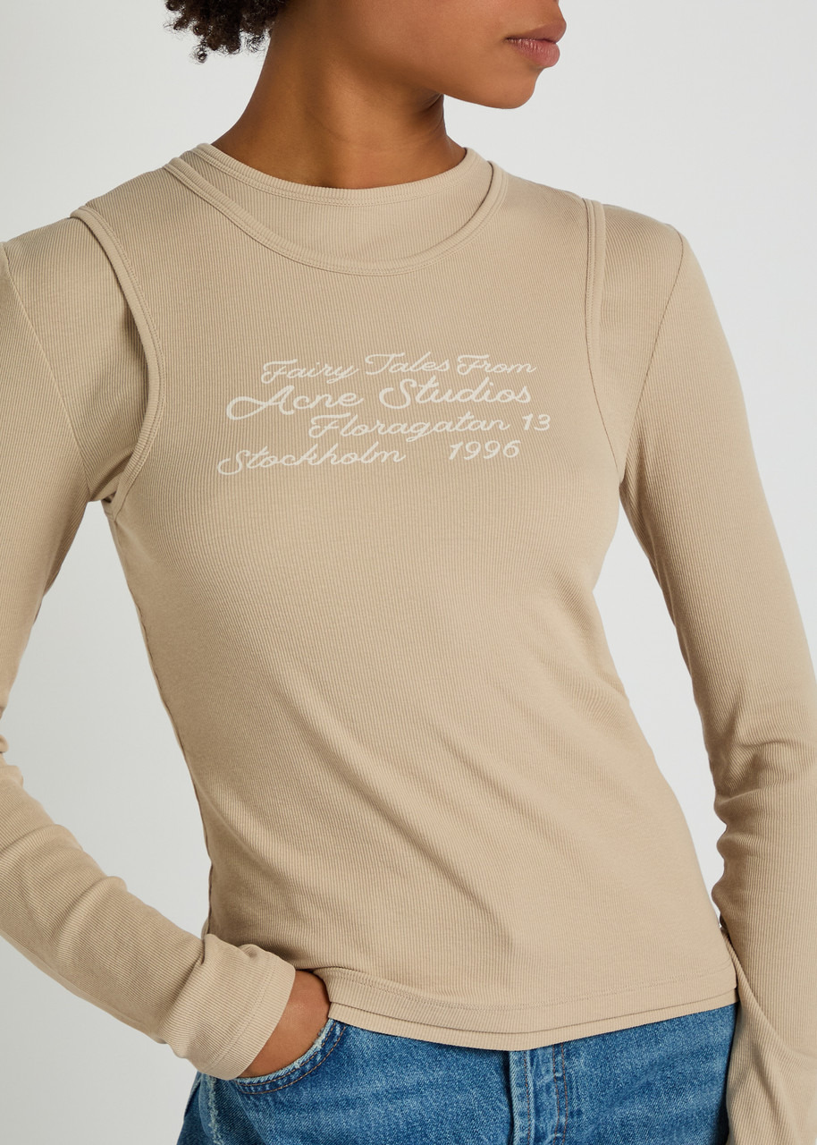Acne Studios Layered Stretch-cotton top - 5