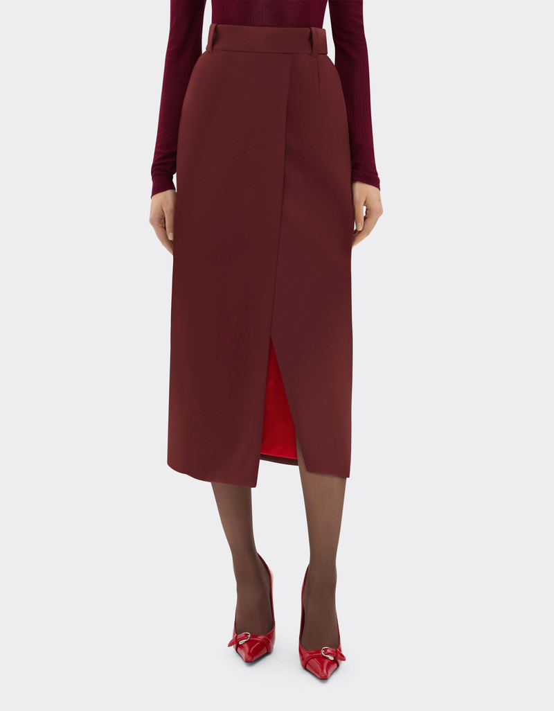 Wool satin skirt 5
