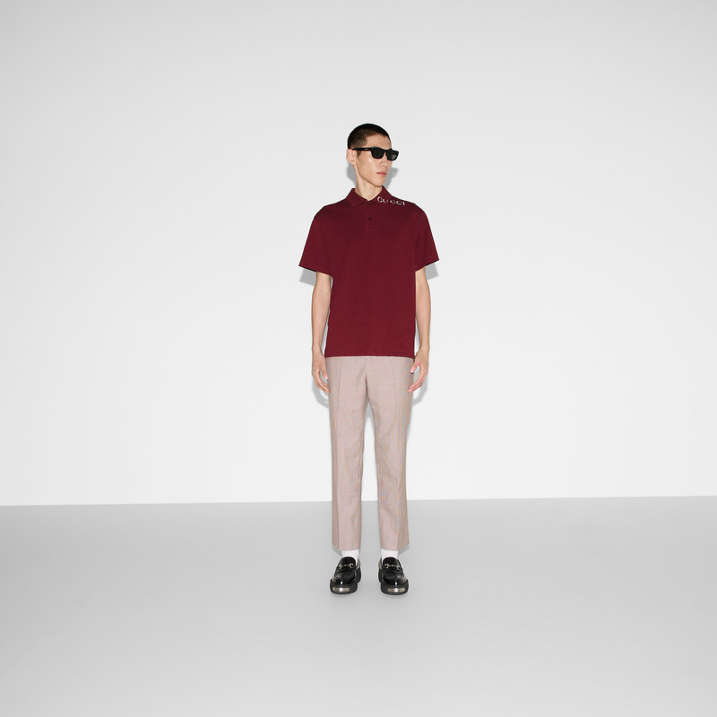 GUCCI Printed cotton polo shirt outlook