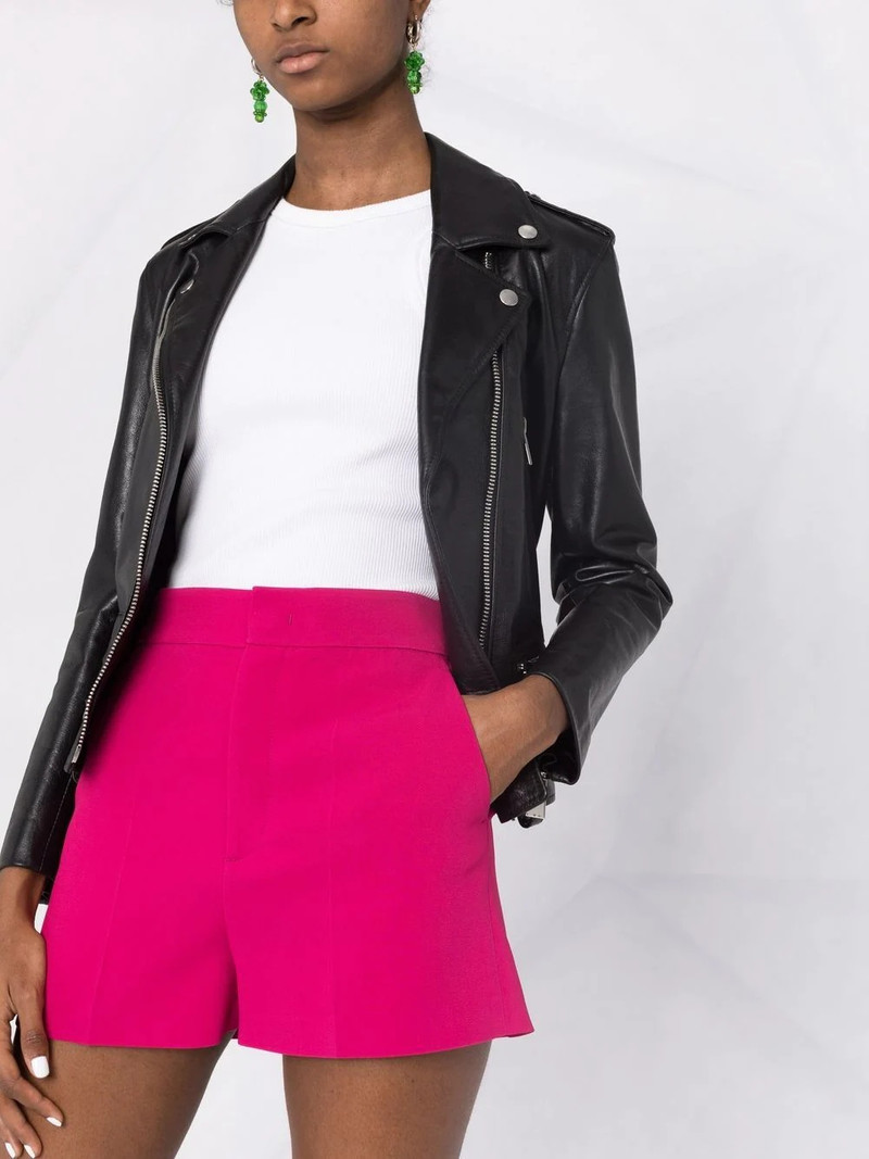 high-waisted tailored shorts 5