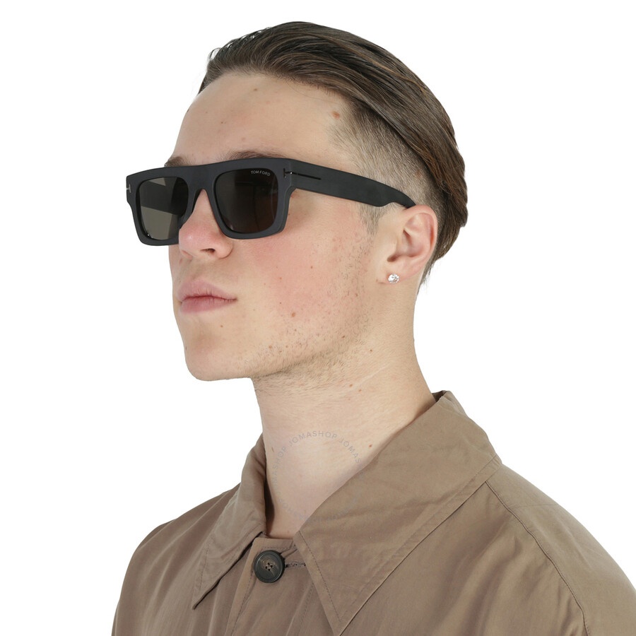 Tom Ford Fausto Smoke Browline Men's Sunglasses FT0711-N 02A 53 - 2