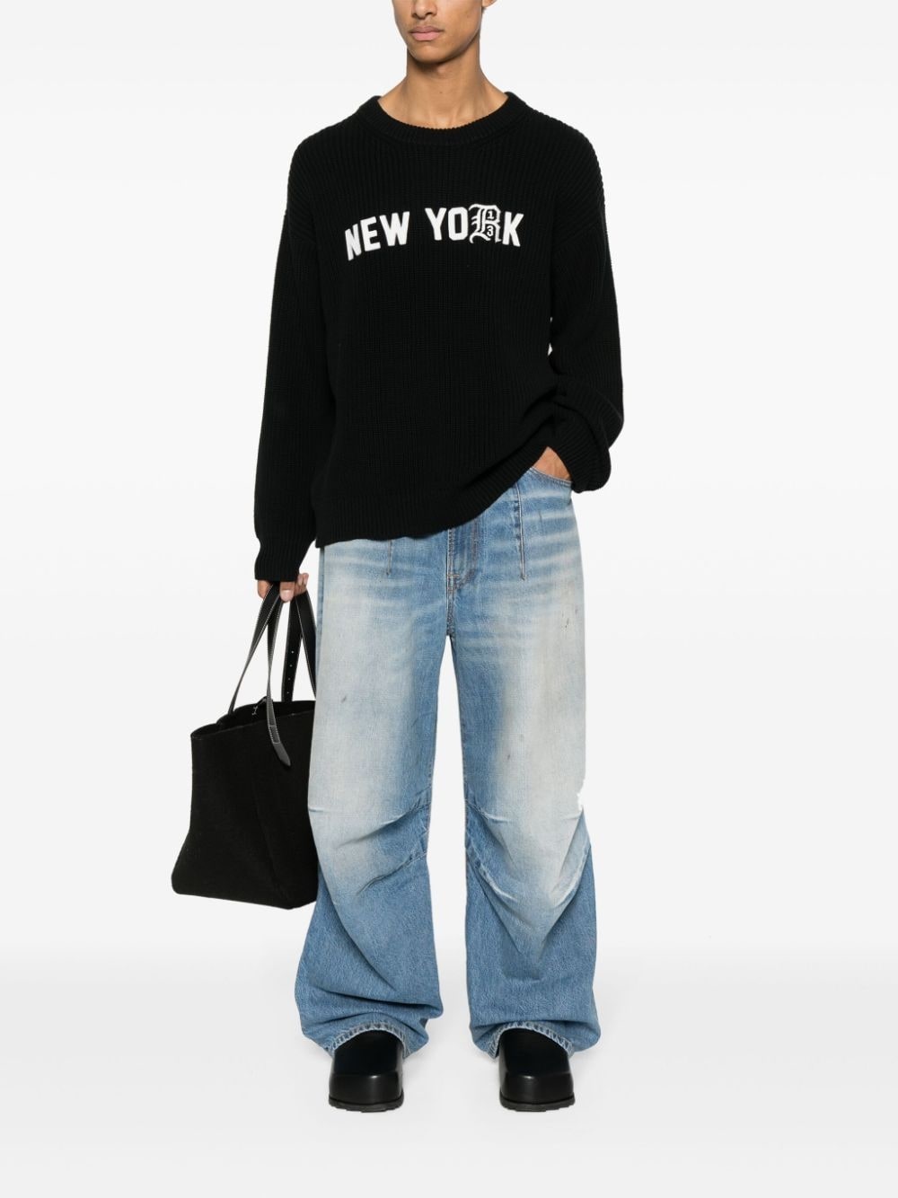 New York-appliquÃ©cotton jumper - 2