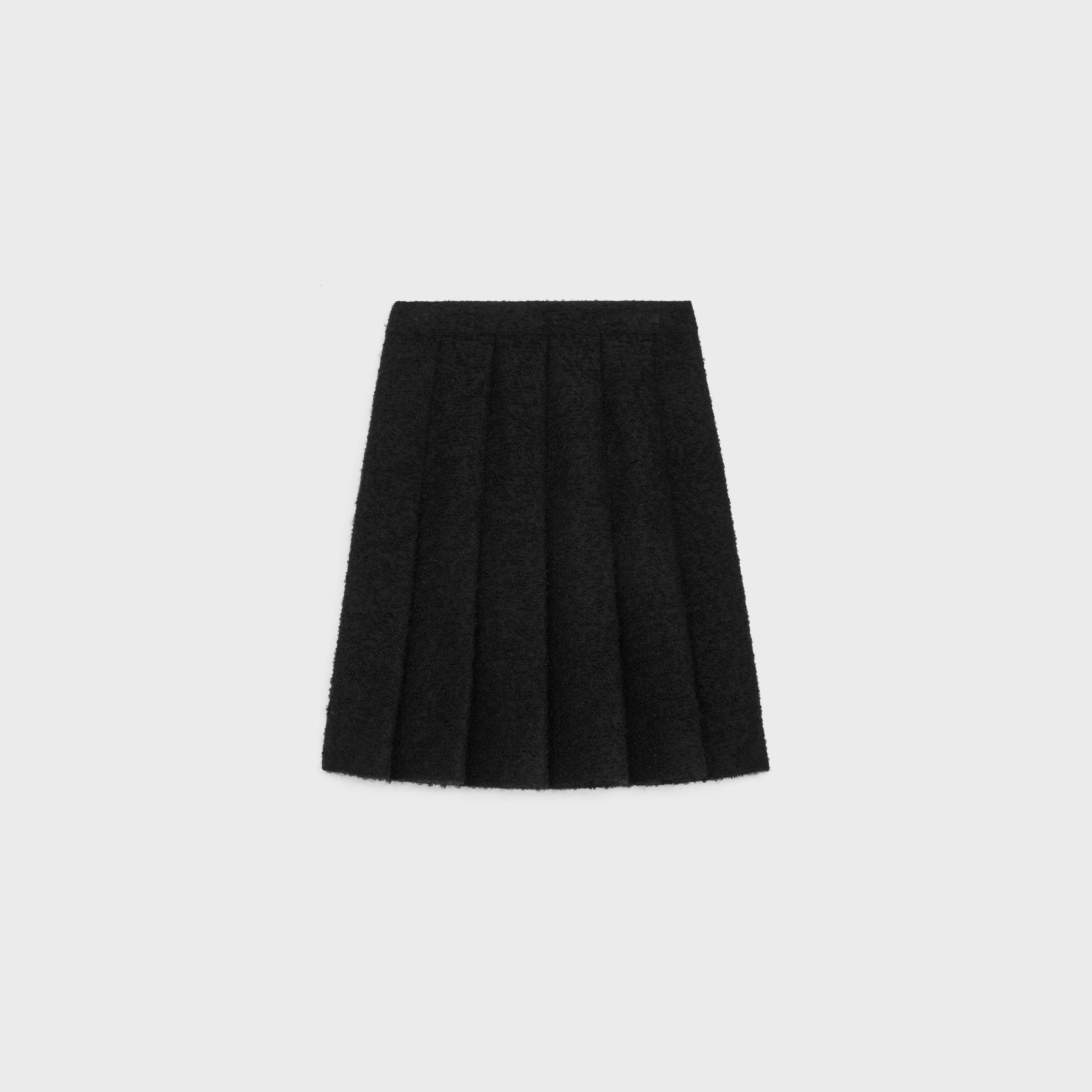 pleated skirt in bouclette natté - 2