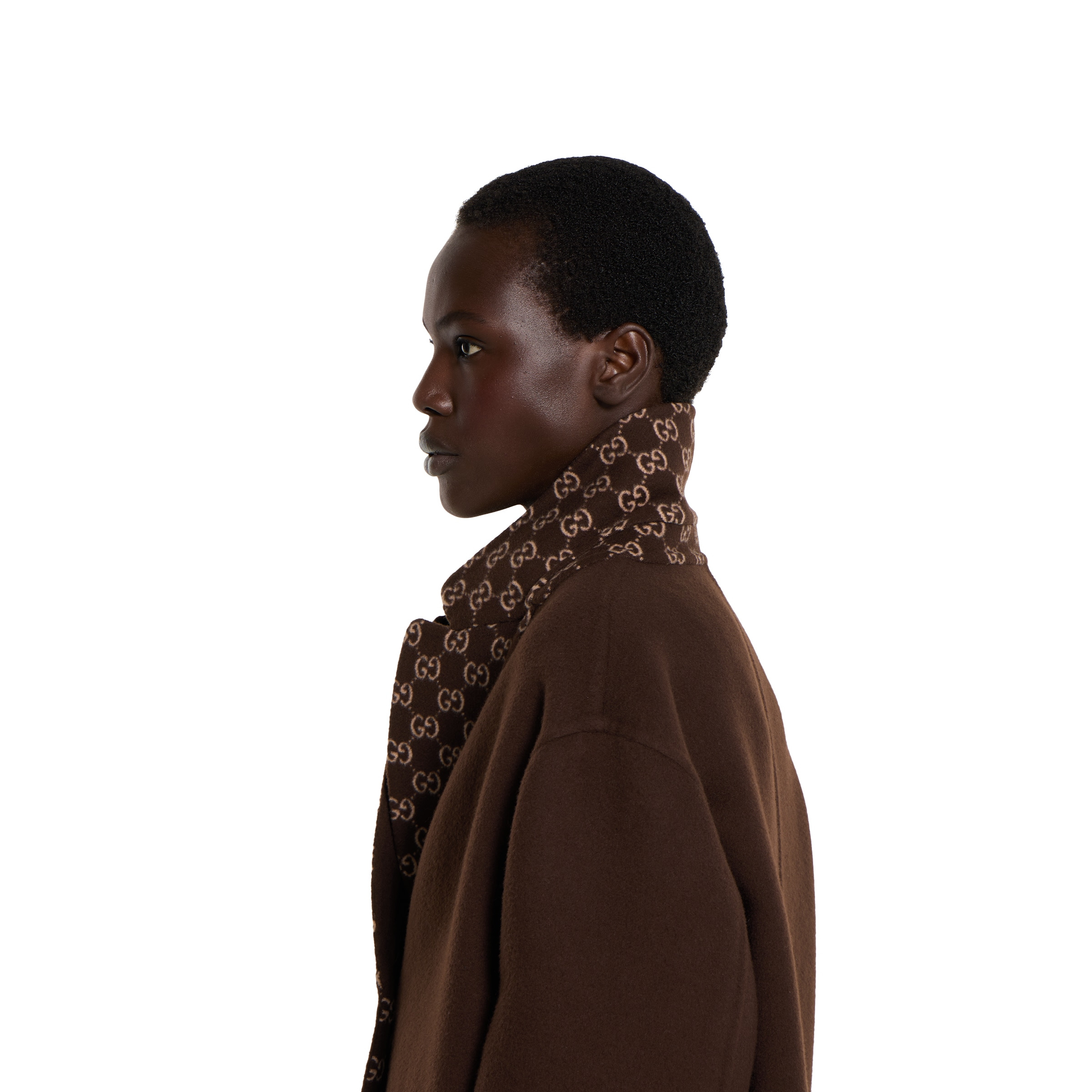Reversible silk wool coat - 5
