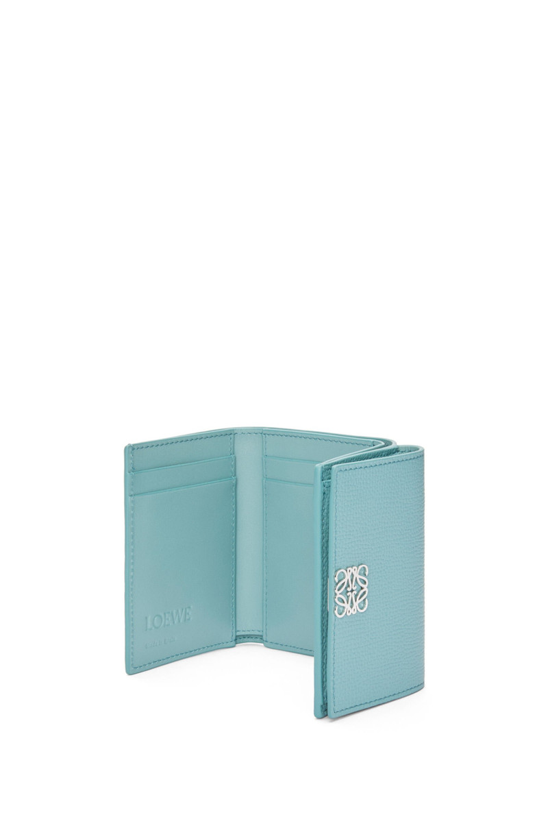 Anagram trifold wallet in pebble grained calfskin 4