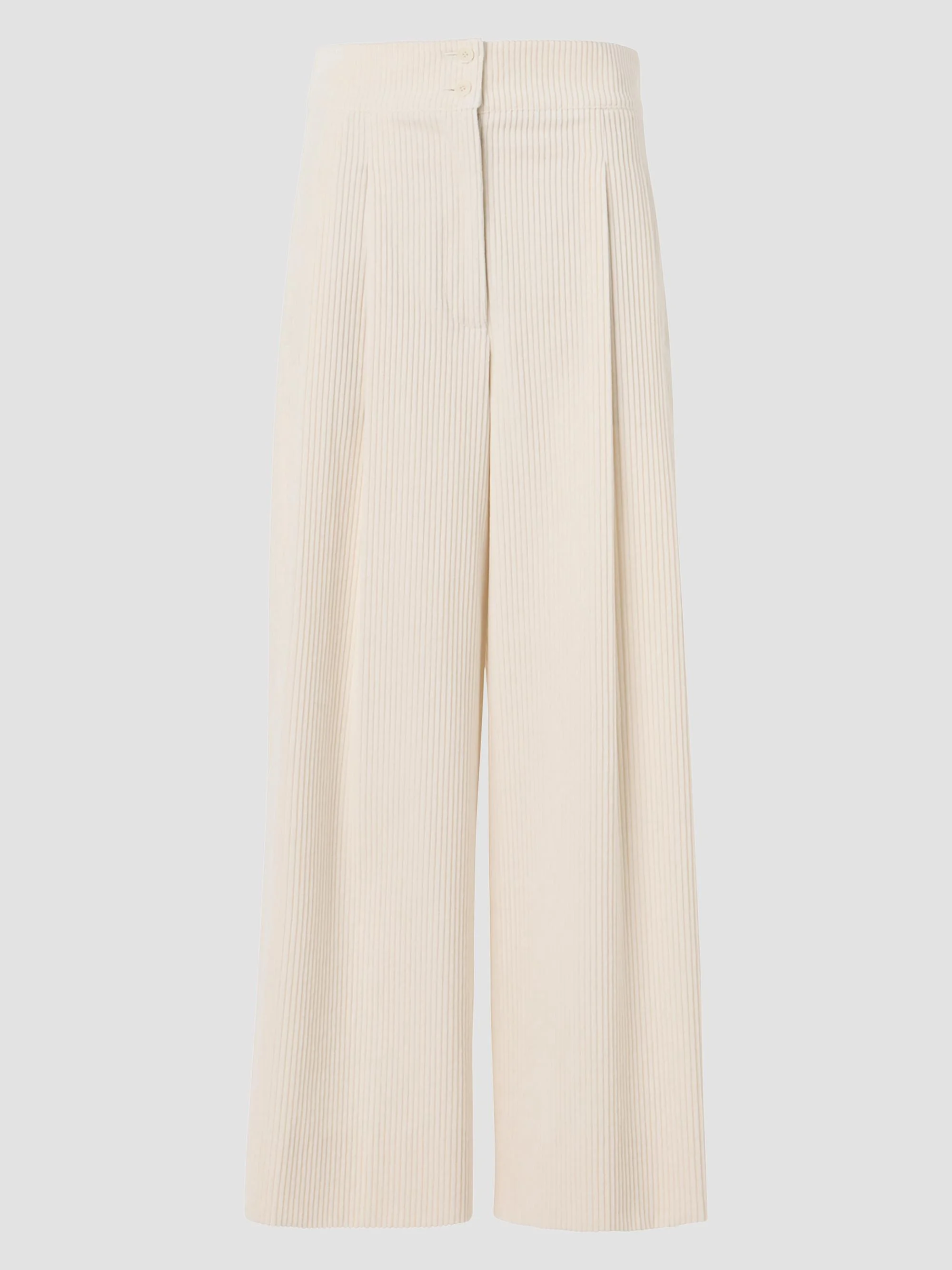Women's Federica Cotton Corduroy Crop Pants - Winter White - 1