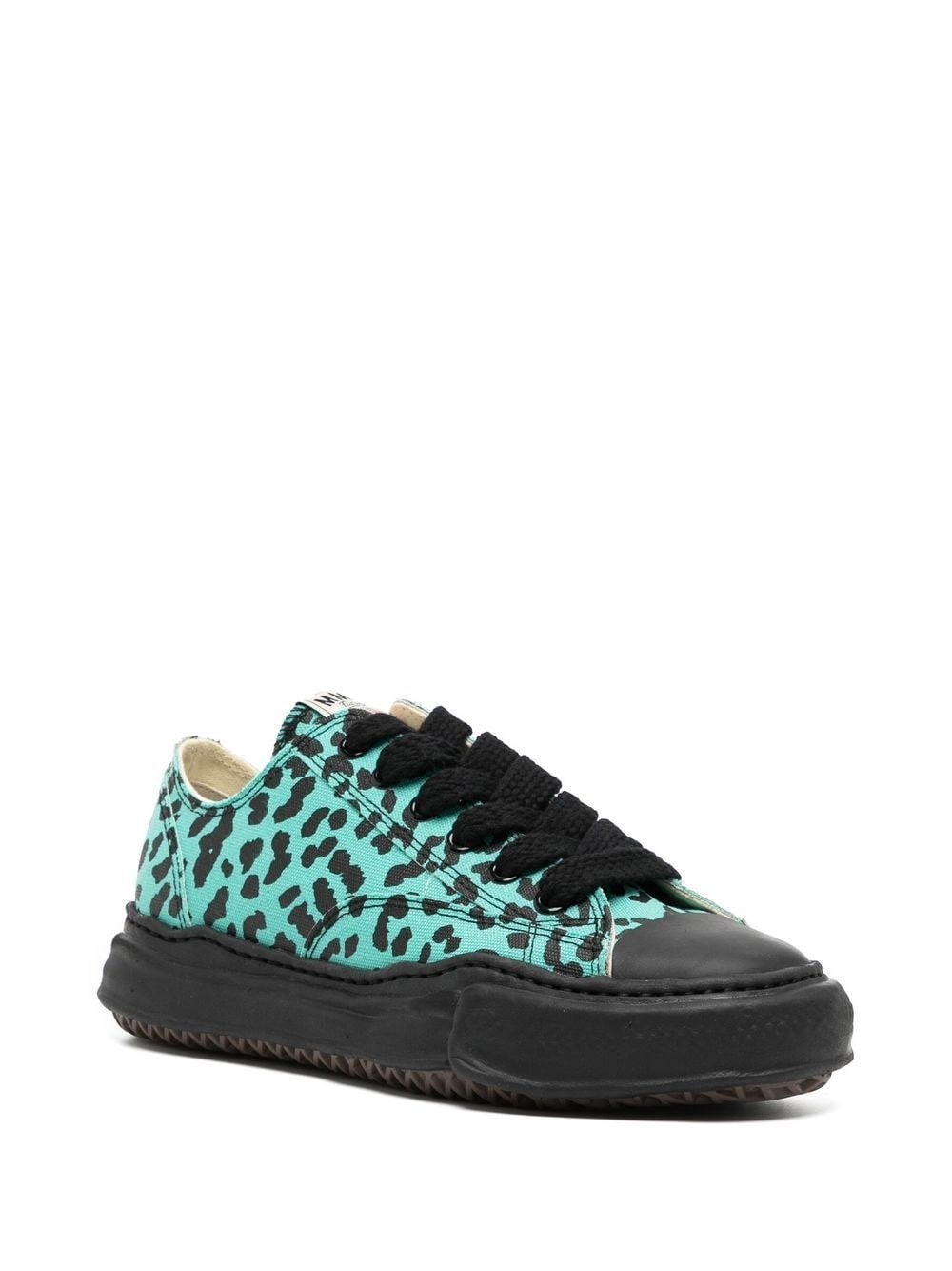 leopard-print low-top sneakers - 2