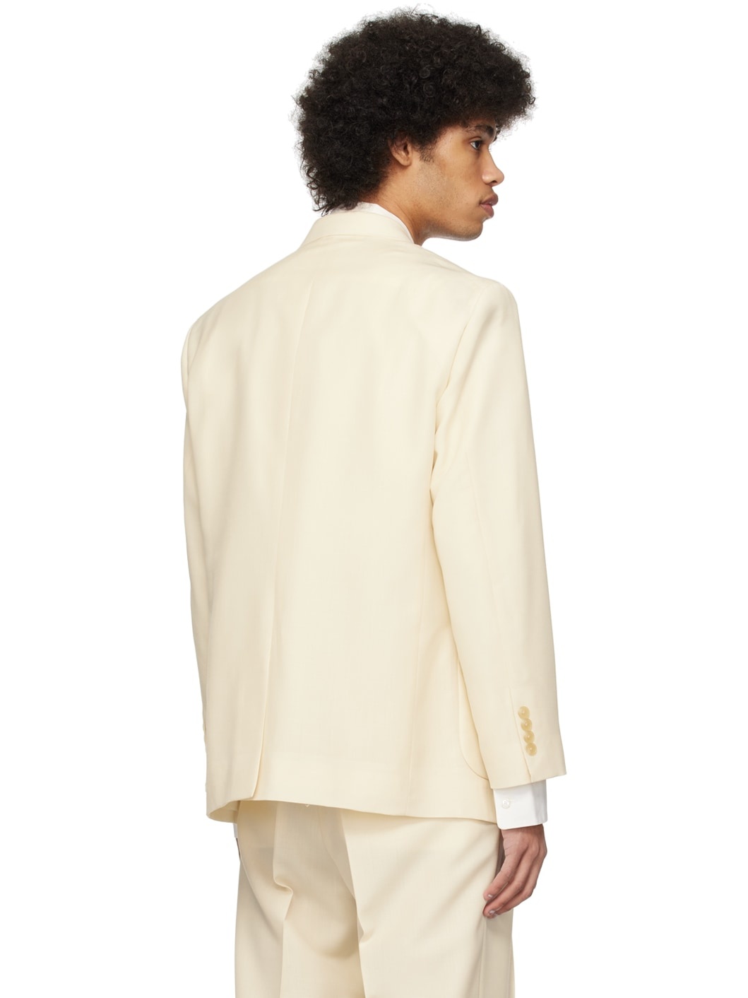 Off-White Single-Breasted Blazer - 3
