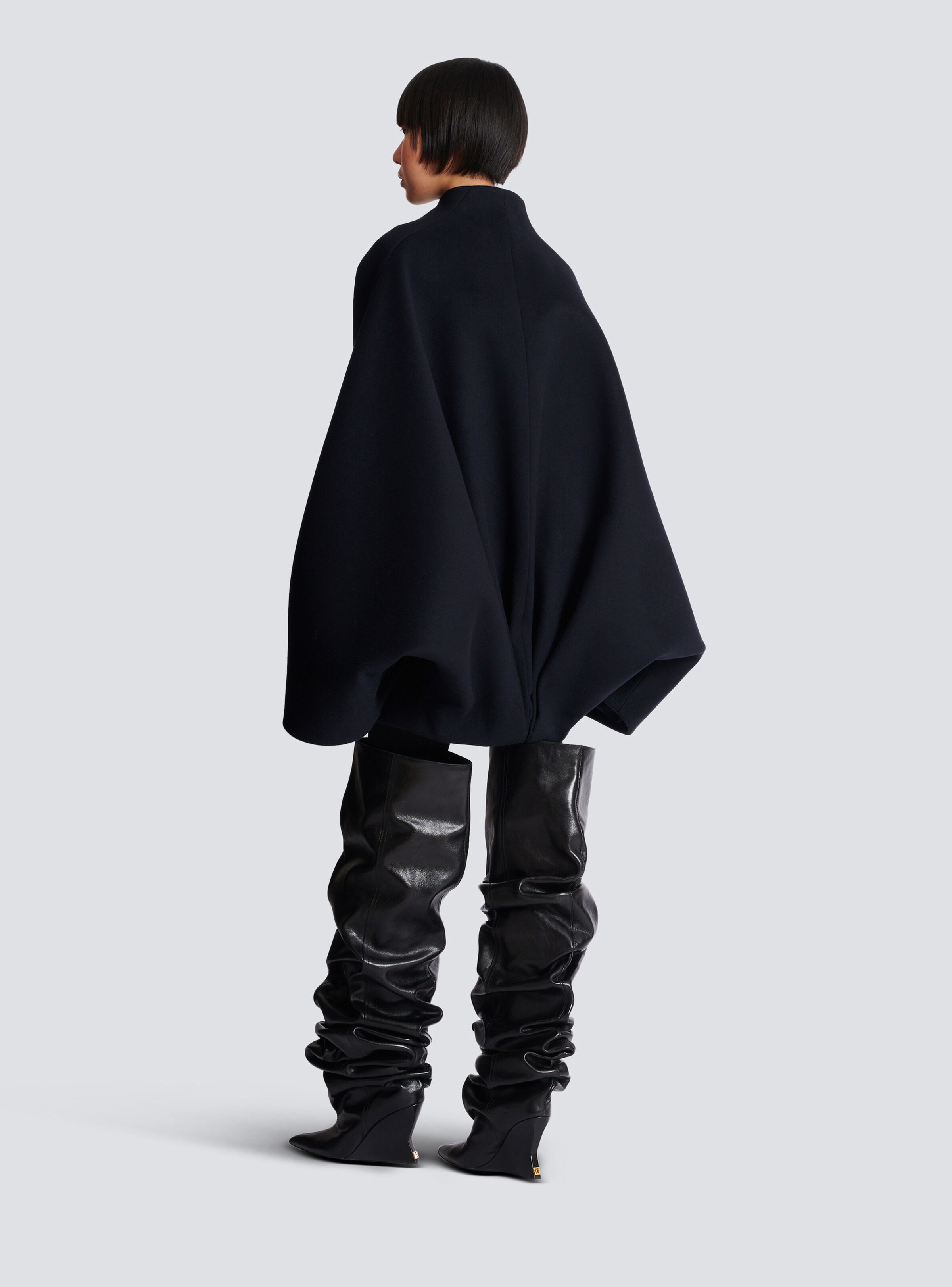 Short wool wrap coat - 4
