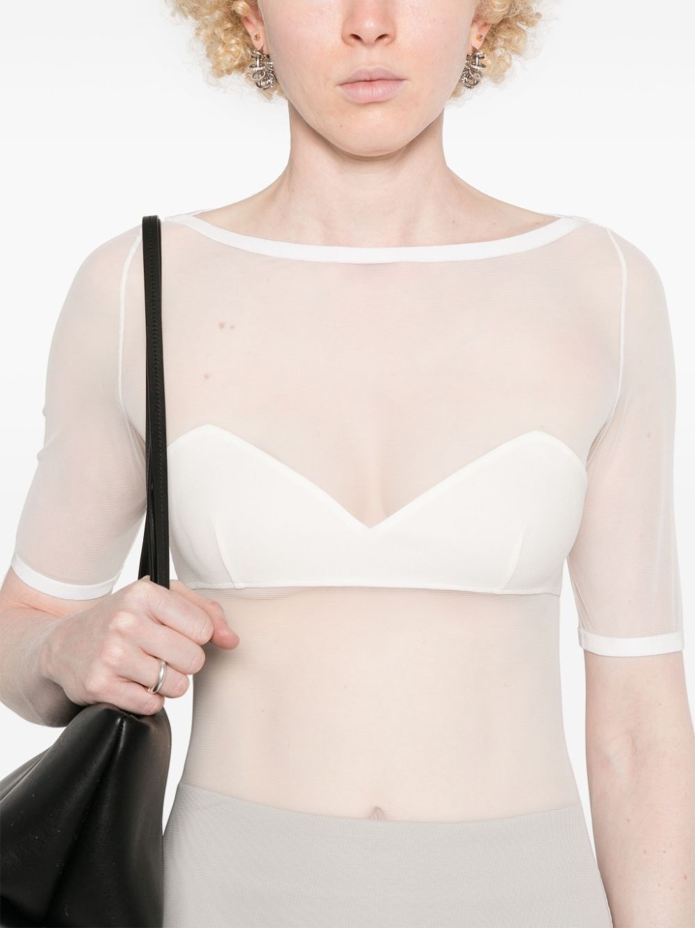 triangle-bra jersey T-shirt - 5