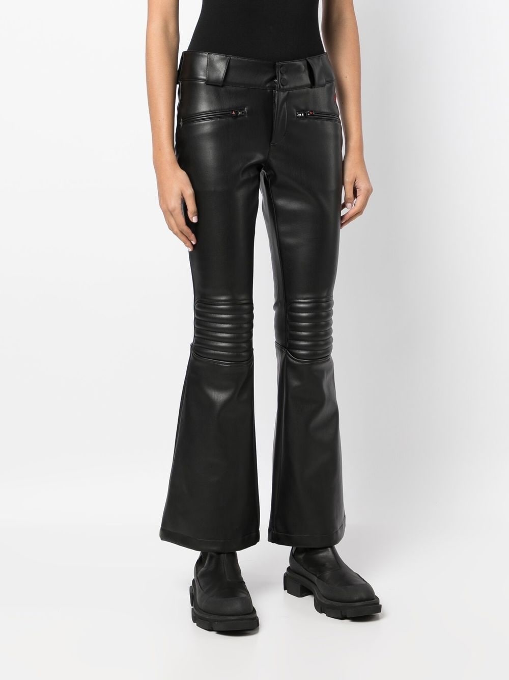 Aurora flared leather trousers - 3