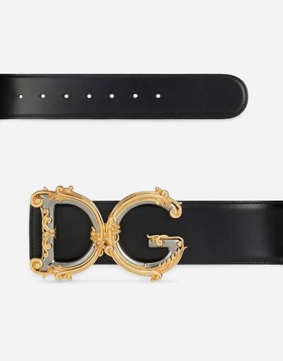 Dolce & Gabbana Calfskin belt with logo outlook