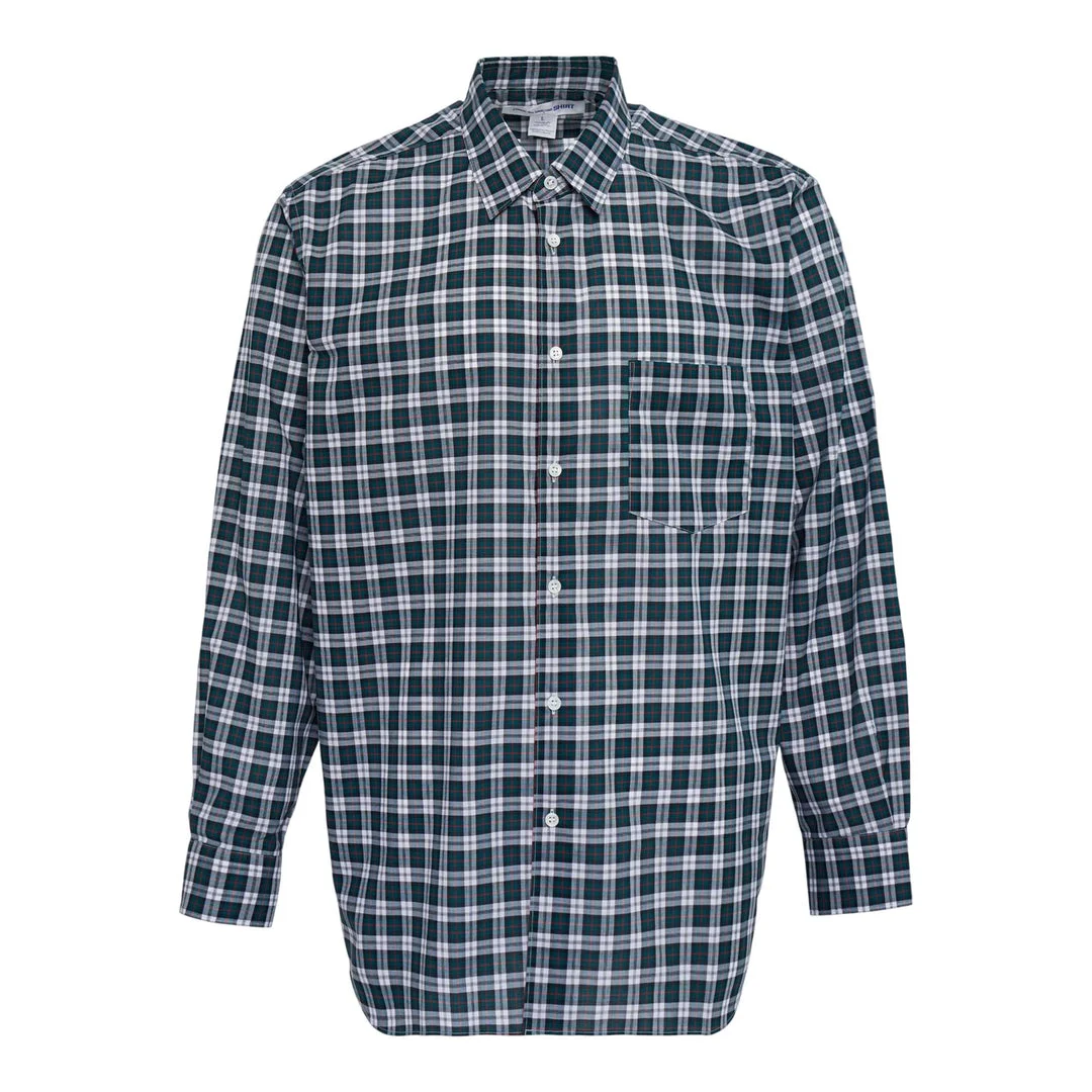 Cotton Check Poplin Wide Class Shirt - 1