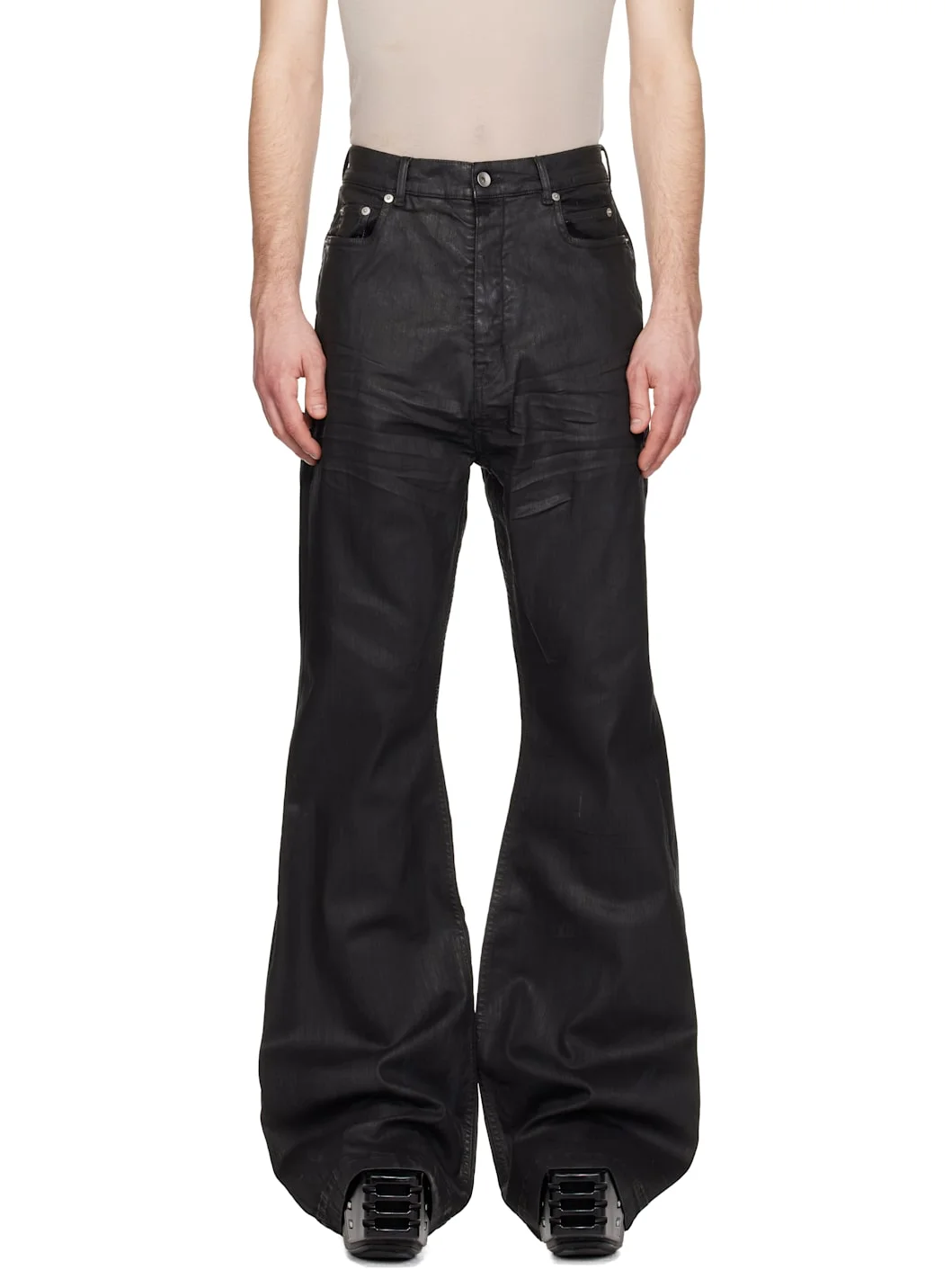 Black Temple Bolan Bootcut Jeans - 1
