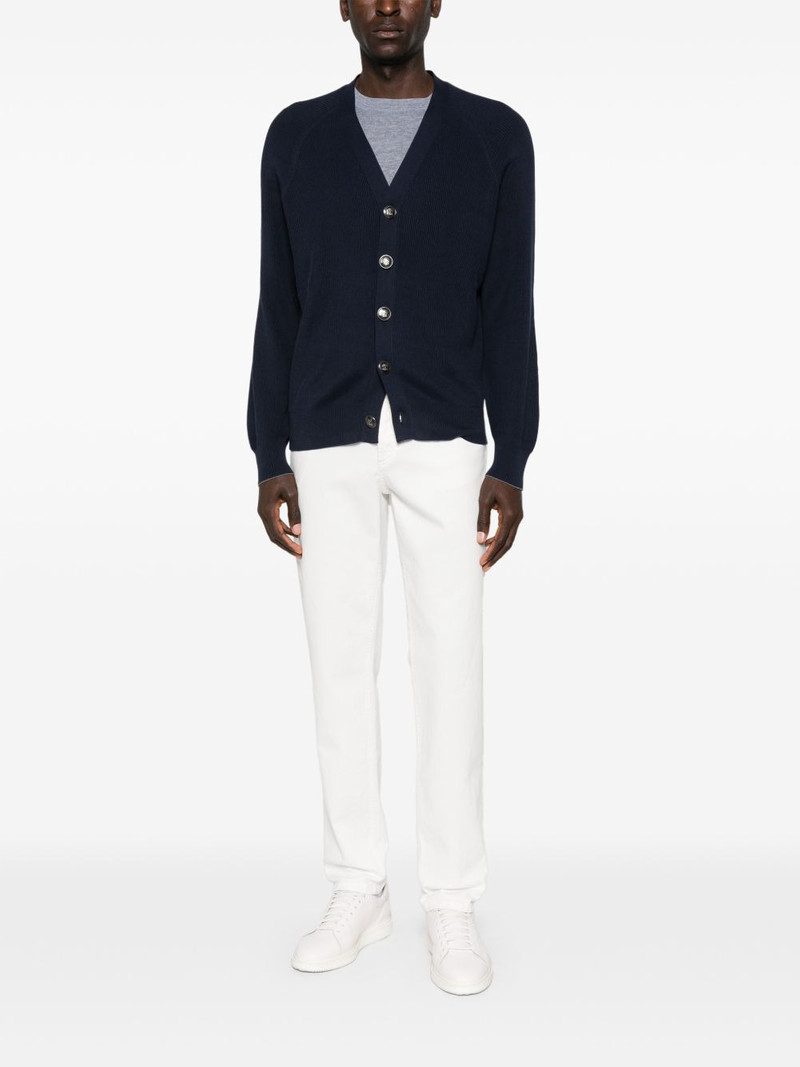Brunello Cucinelli ribbed button cardigan outlook