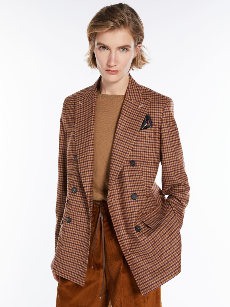 Max Mara SANSONE Saxony wool and cashmere blazer outlook
