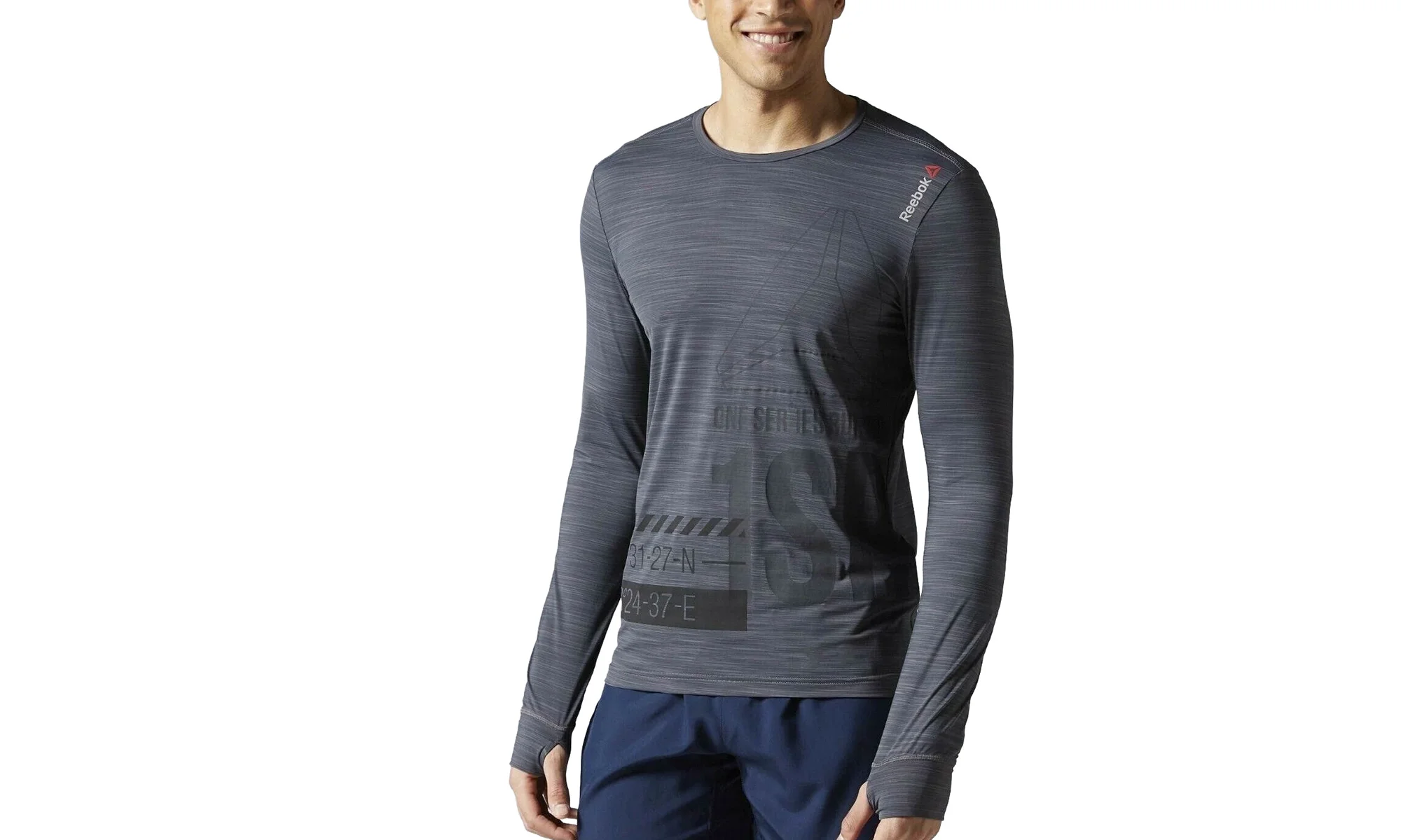 One Series Running Long Sleeve Tee "Ash Grey" AX9512 - 1