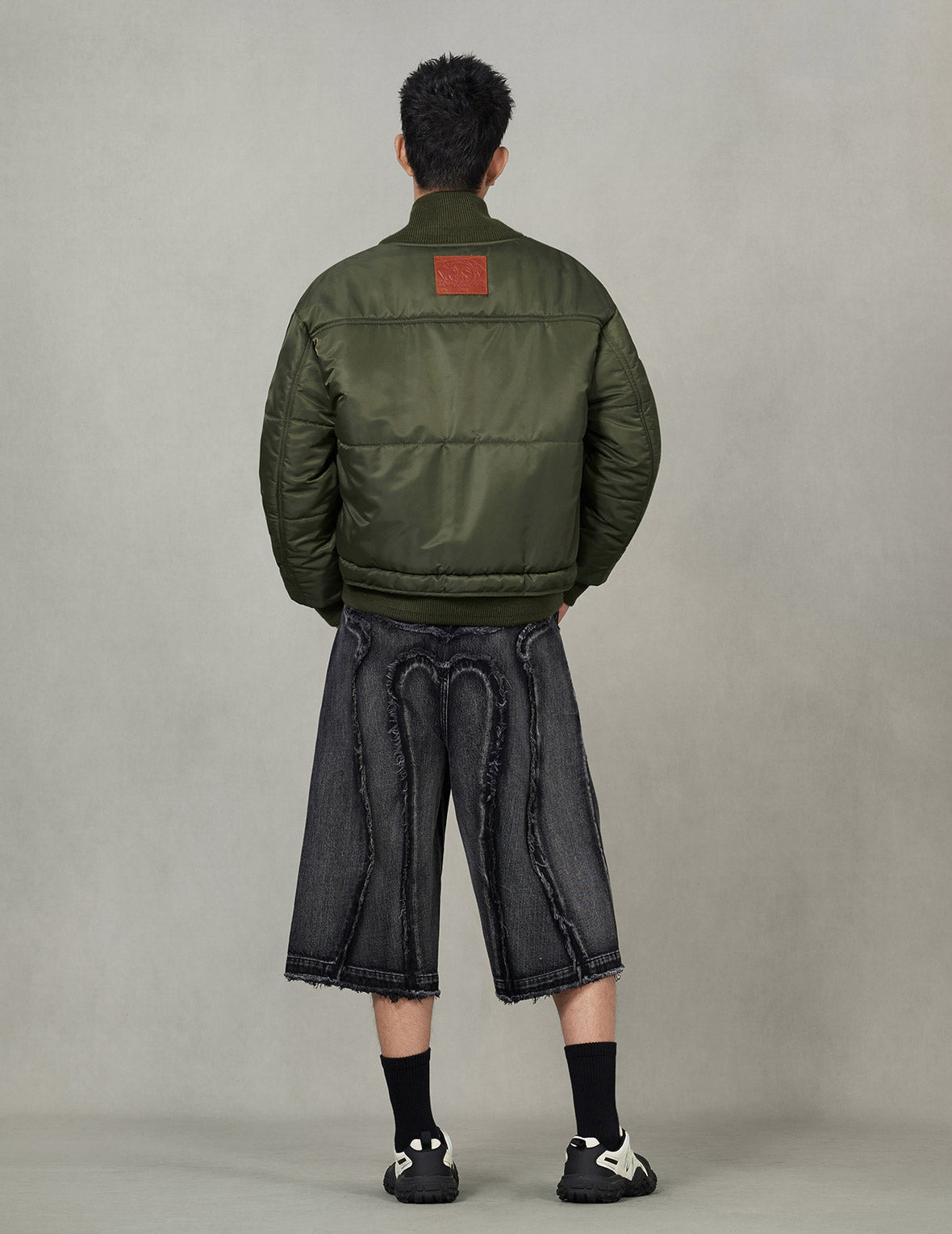 Logo Embroidery Fashion Fit Bomber Jacket - 8