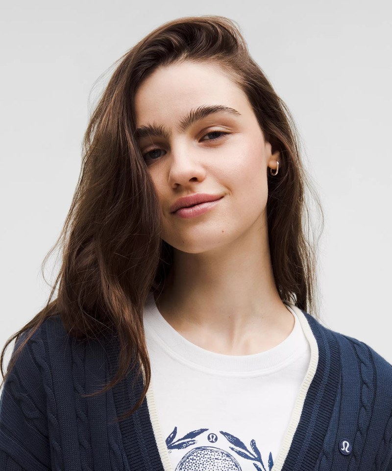 Cotton-Blend Cable-Knit Cardigan 4