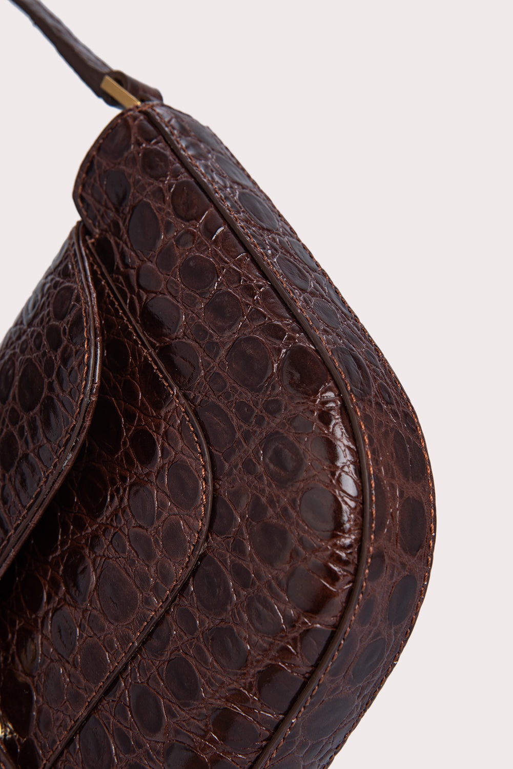 MIRANDA SEQUOIA CIRCULAR CROCO EMBOSSED LEATHER - 5