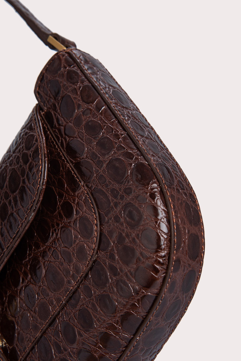 MIRANDA SEQUOIA CIRCULAR CROCO EMBOSSED LEATHER 5
