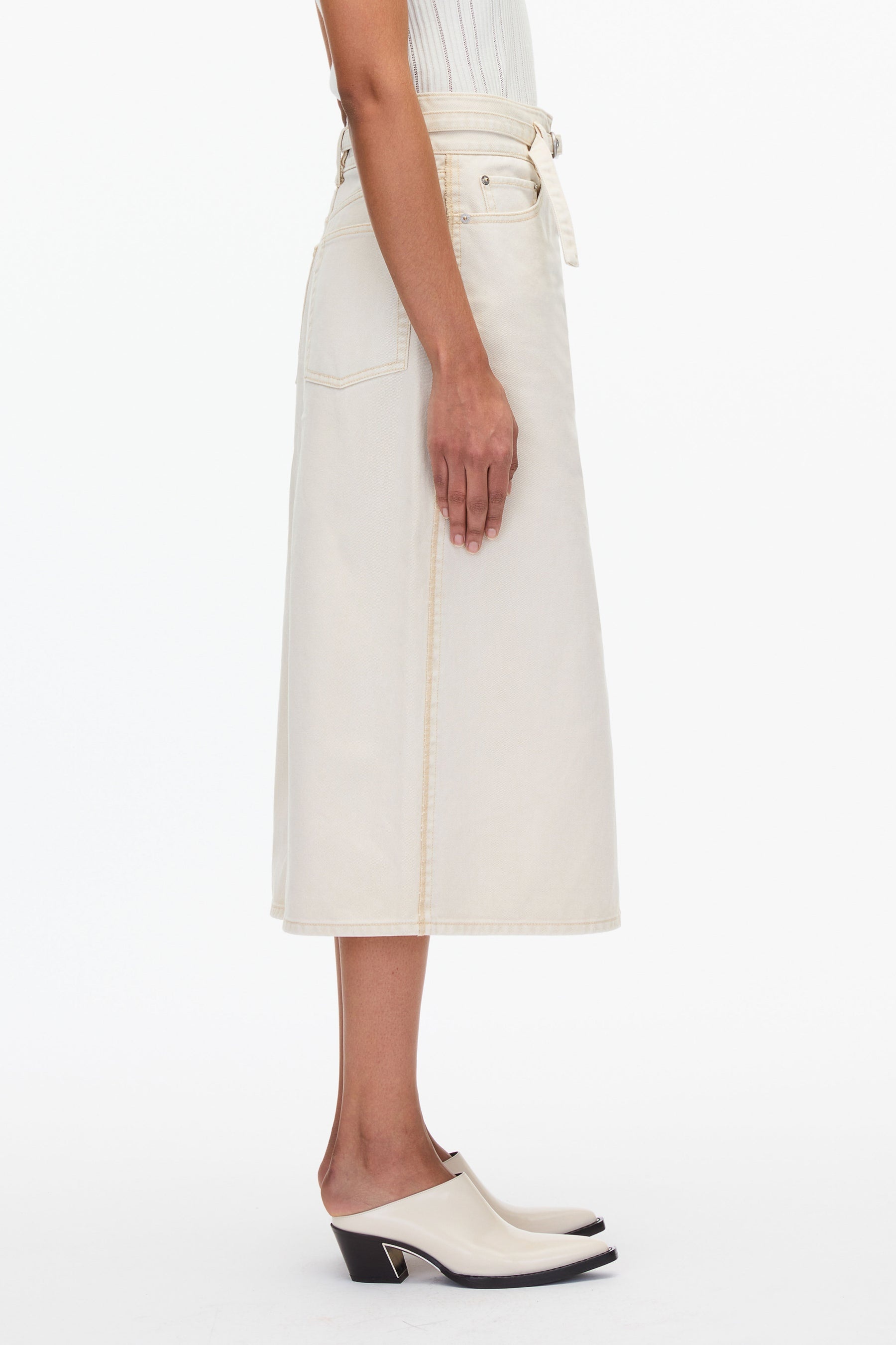 Denim A-Line Skirt - 3