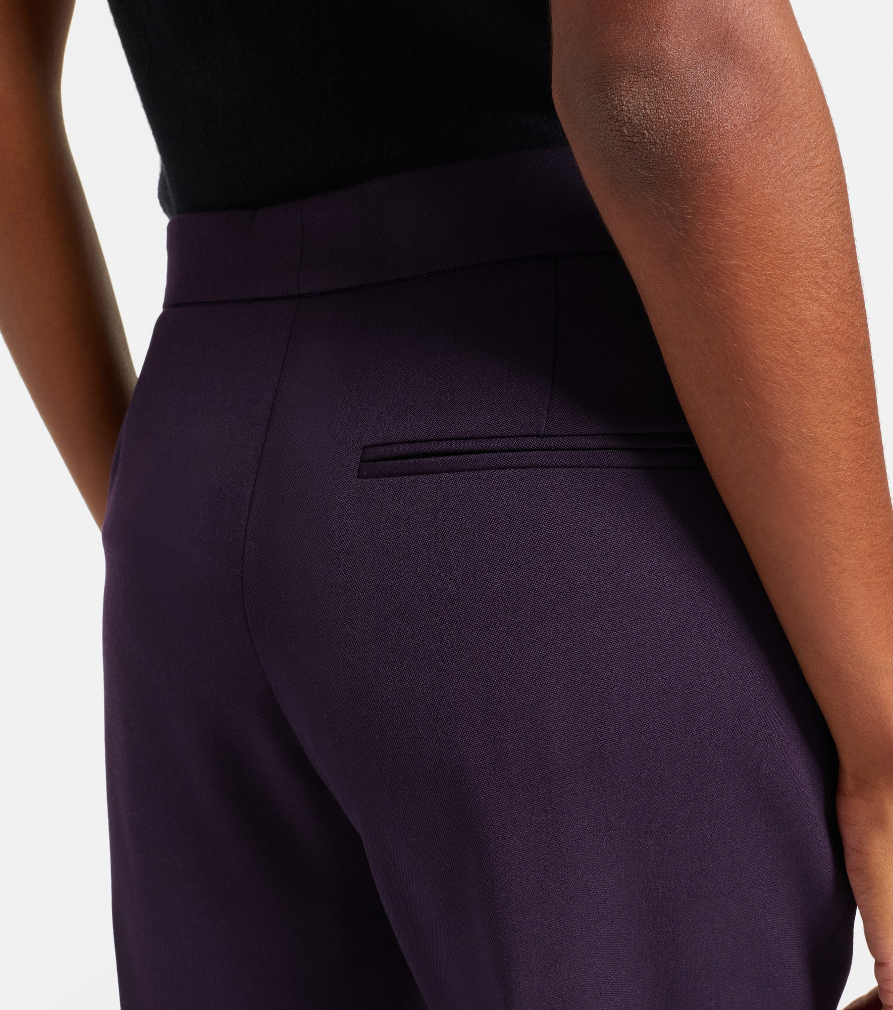 Wool slim pants - 6
