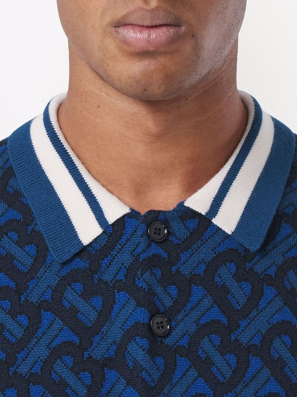 monogram wool-jacquard polo shirt - 5