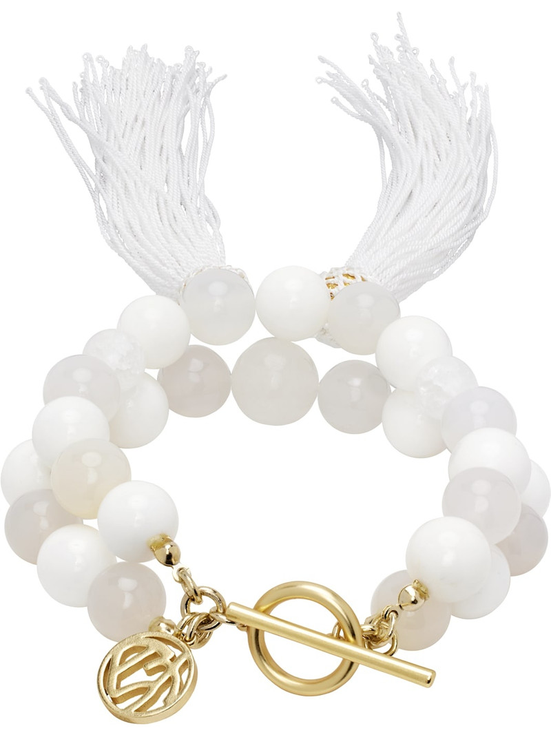 SOSHIOTSUKI White Double Juzu Bracelet outlook