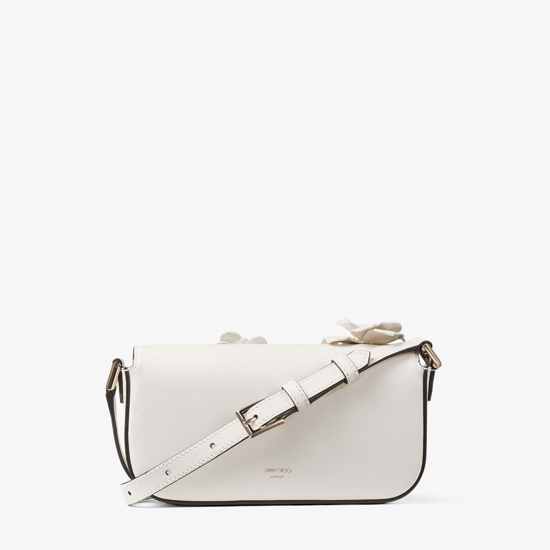 Avenue Mini Shoulder
Latte Leather Mini Shoulder Bag with Flowers - 6