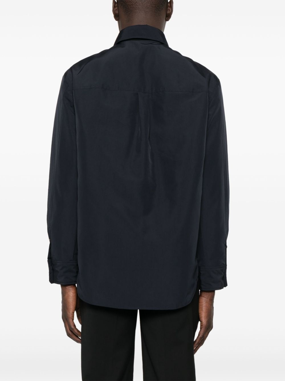 logo-patch shirt jacket - 4