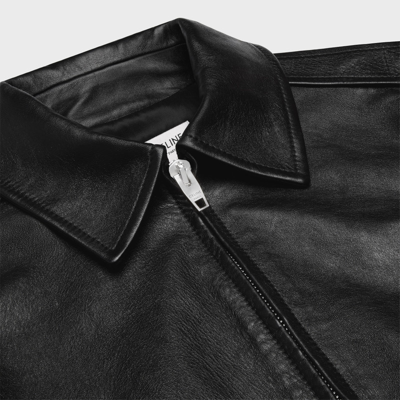 classic aviator blouson jacket in soft lambskin 3