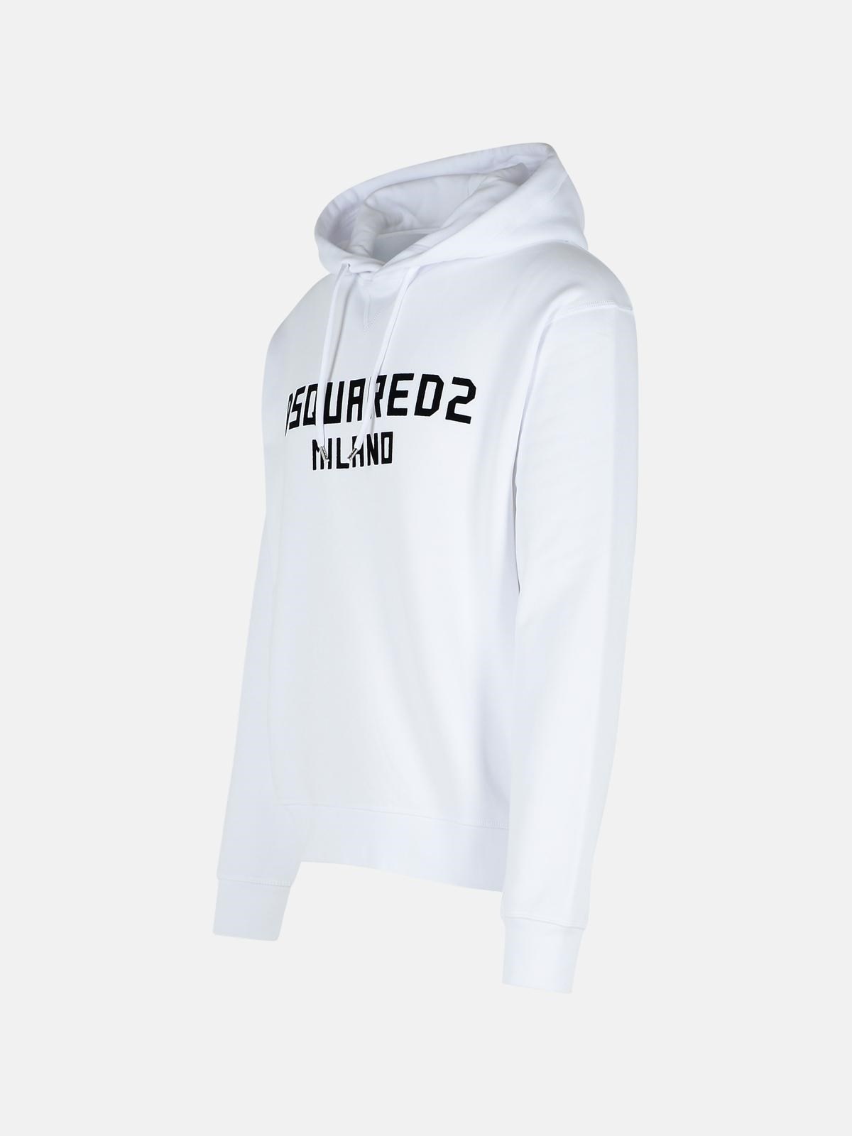 WHITE COTTON SWEATSHIRT - 2