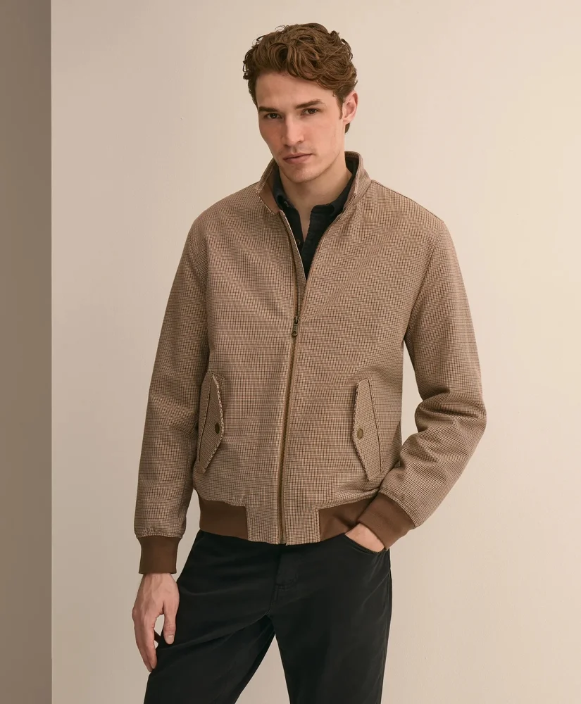 Cotton Check Bomber Jacket - 1