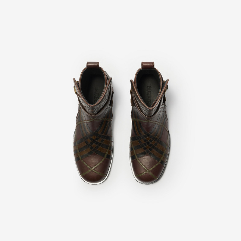 Check Leather Ledger Jodphur Boots​​ 4