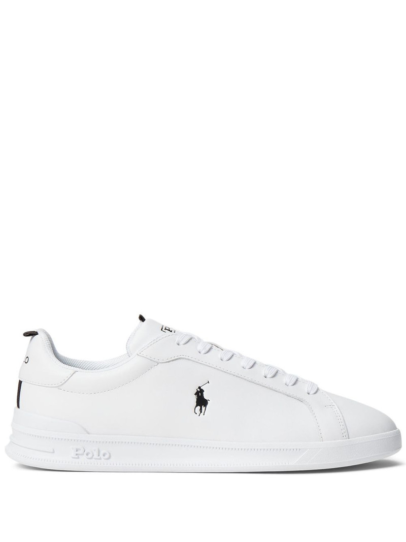 logo-print leather sneakers 1