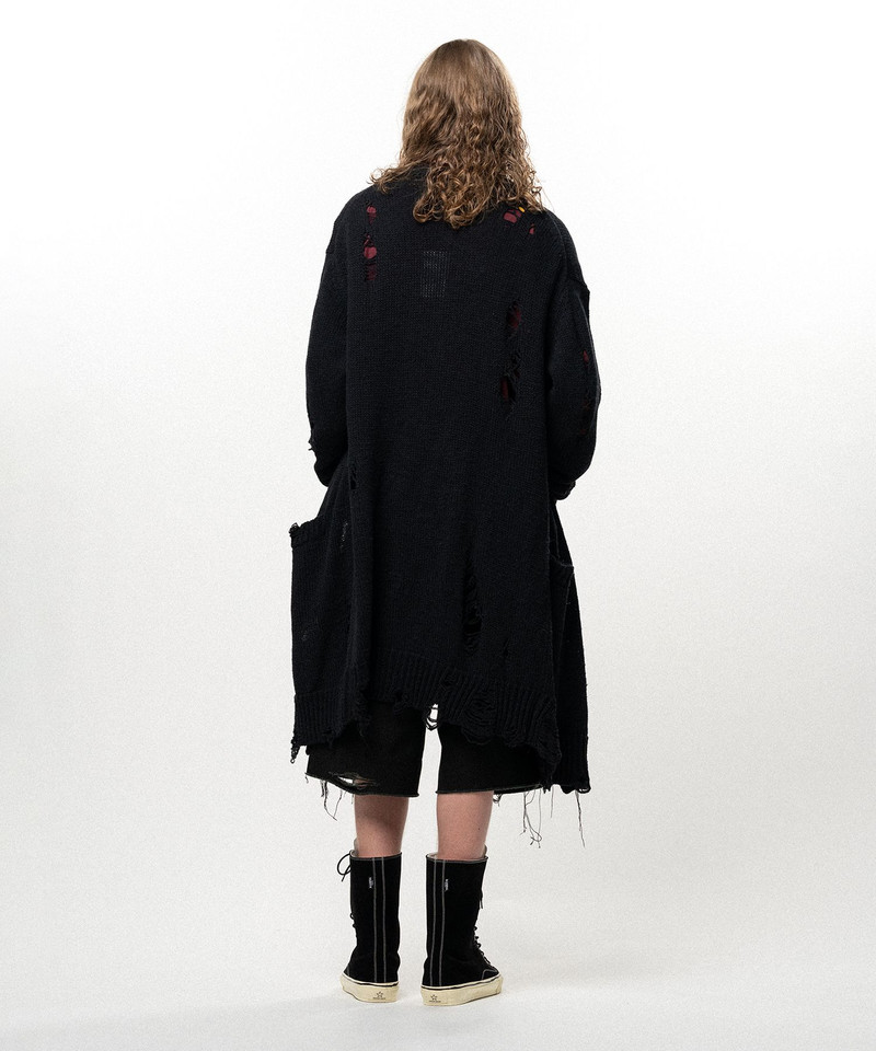 Damaged Low Gauge Long Cardigan 8