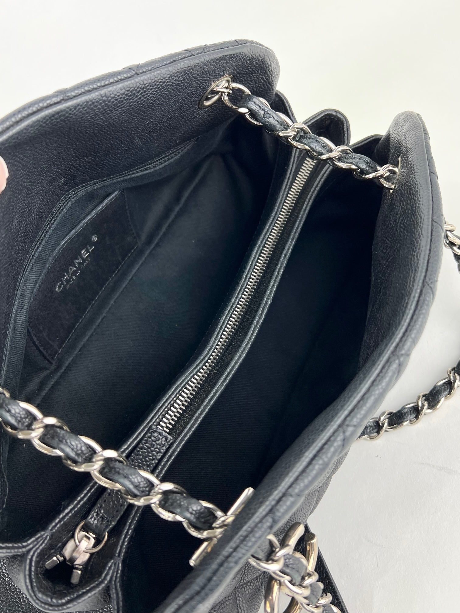 CHANEL Just Mademoiselle Quilted Caviar Black Bowling Shoulder - 10