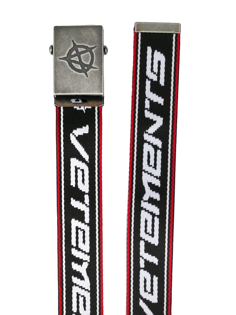 embroidered logo cotton belt - 2