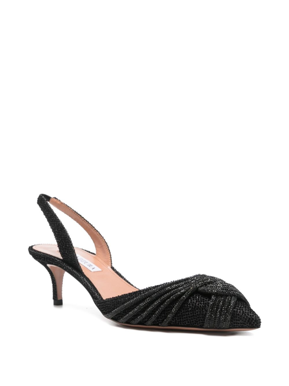 60mm beaded slingback pumps - 2