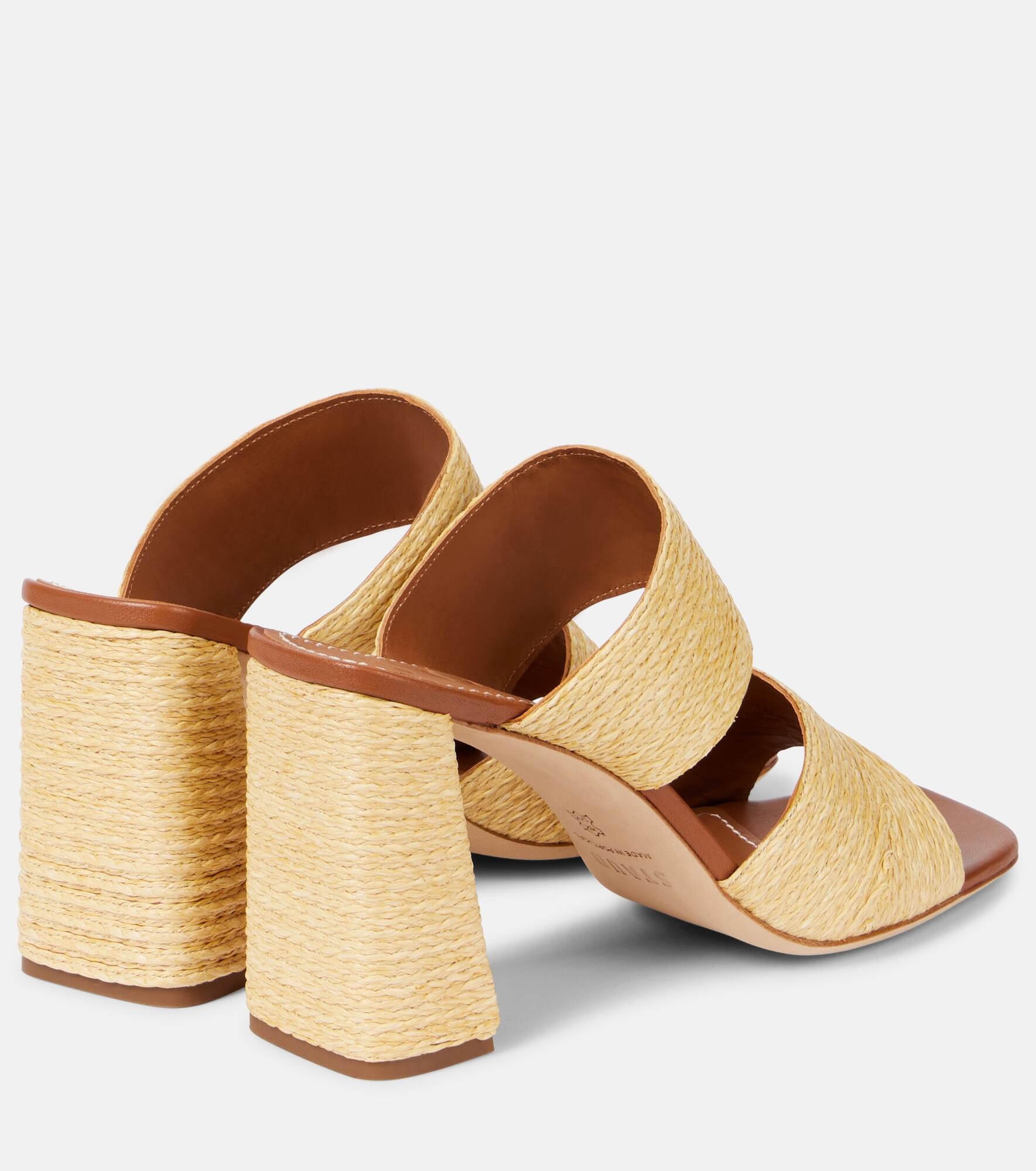 Skylar raffia and leather mules - 2