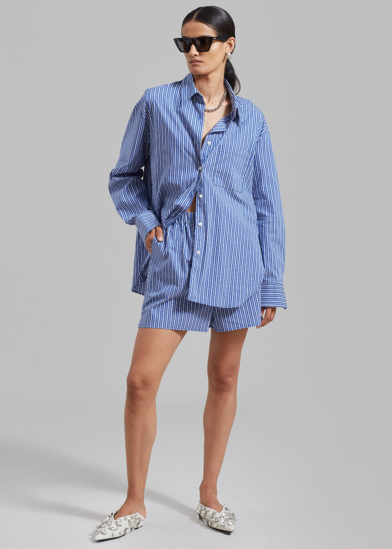 Mirca Pocket Shirt - Blue Multi Stripe 6