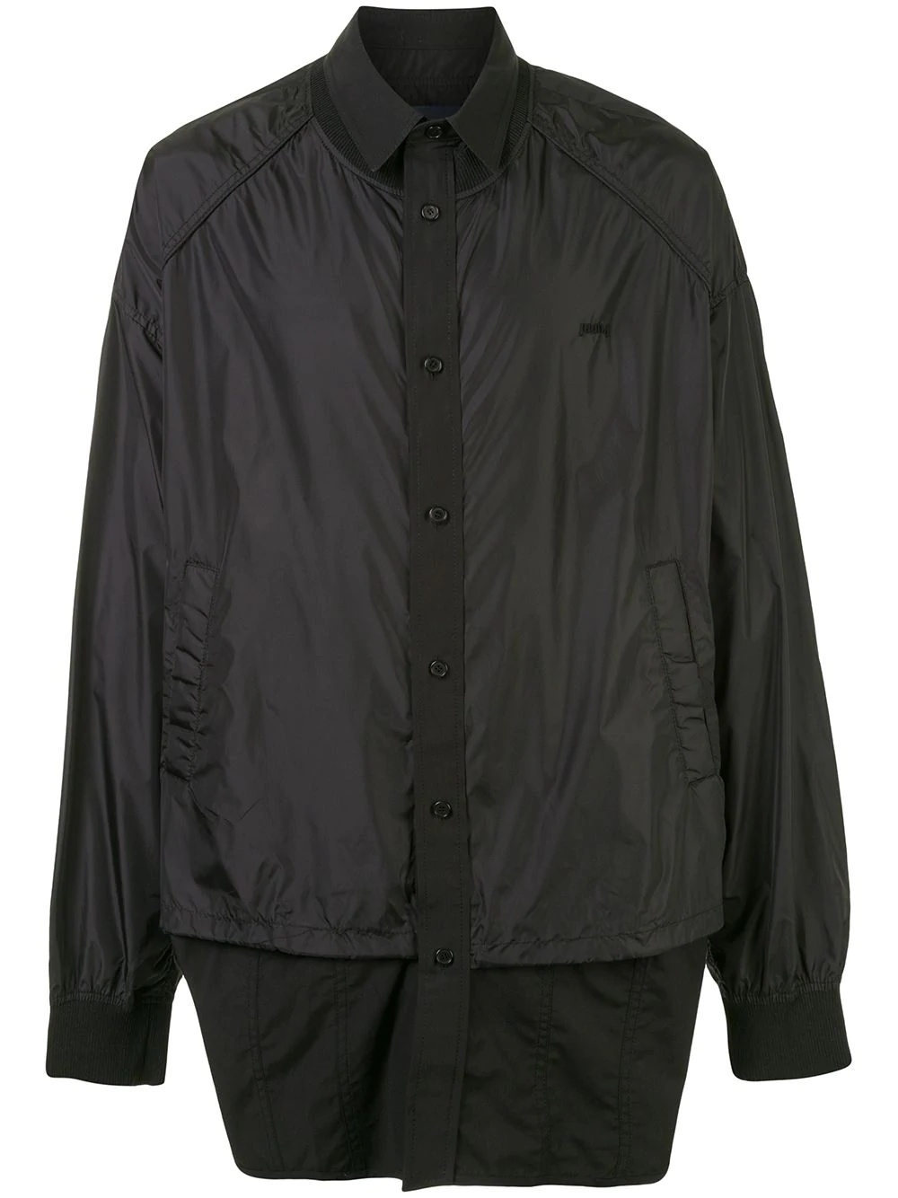 nylon loose parachute shirt - 1