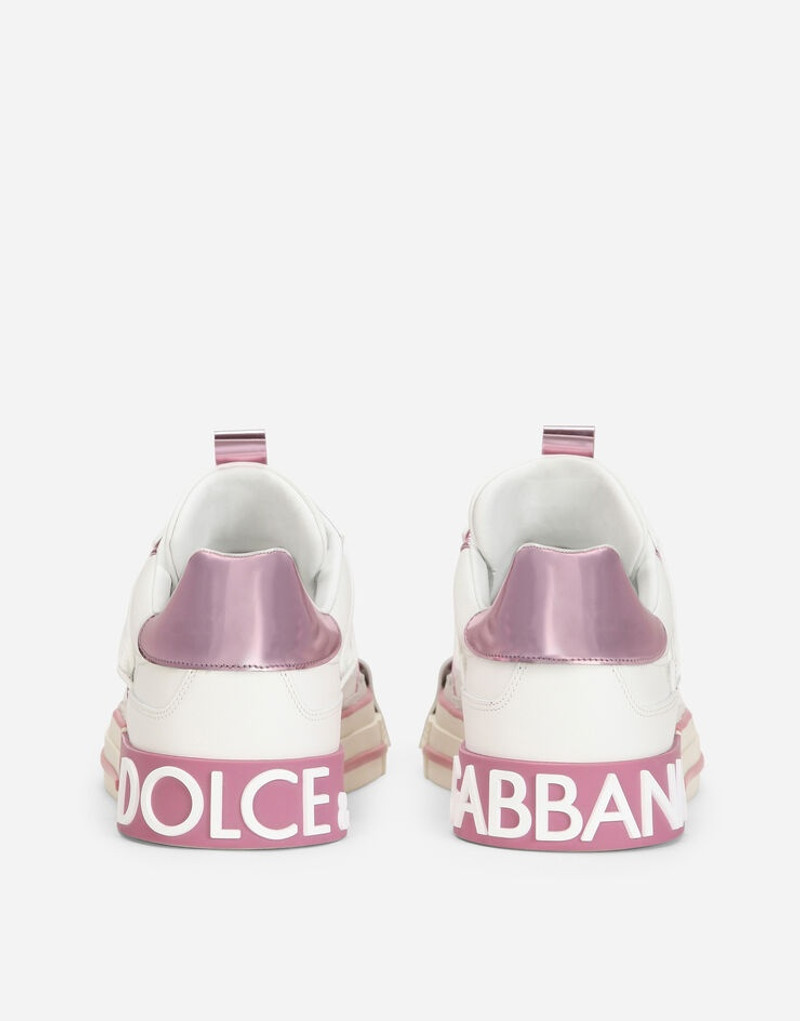 Dolce & Gabbana Calfskin 2.Zero custom sneakers with contrasting details outlook