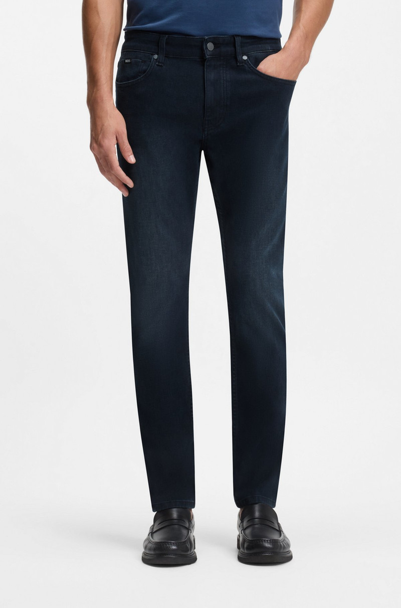 SLIM-FIT JEANS IN MID-BLUE KNITTED DENIM 2