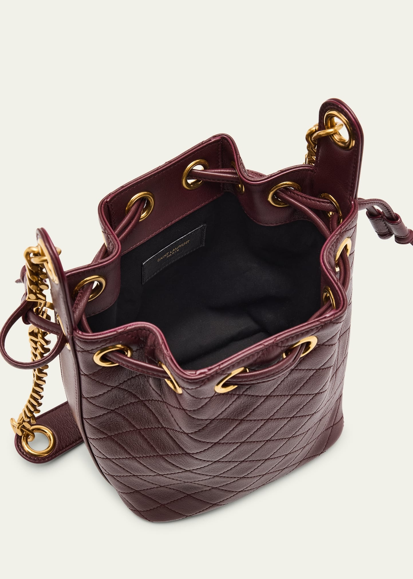 Cassandra Small YSL Bucket Bag in Quilted Leather - 4