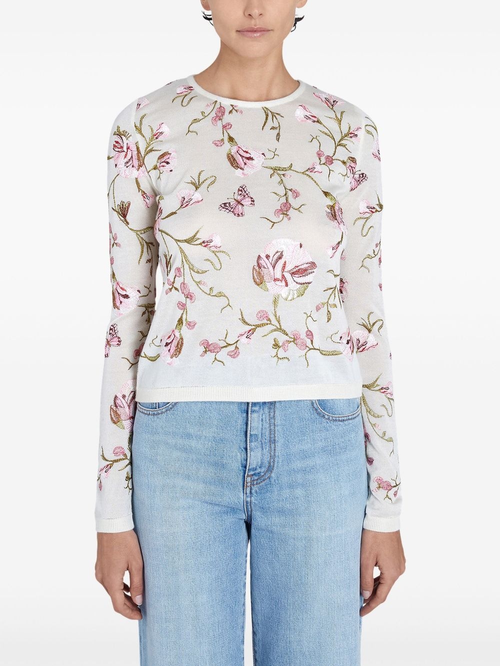floral-intarsia sweater - 5