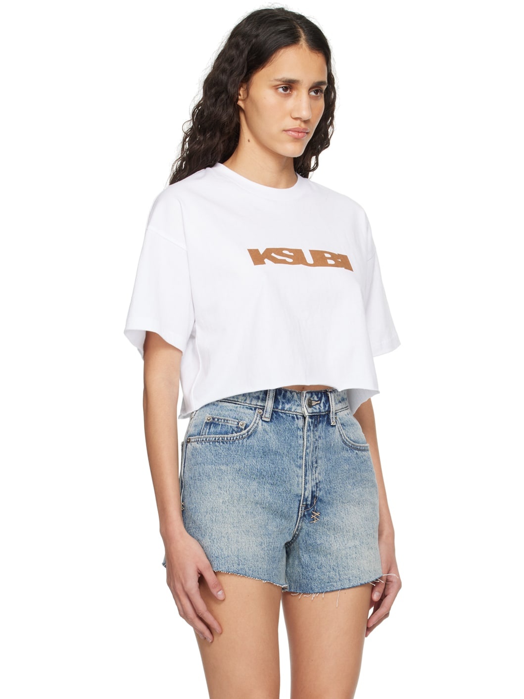 White Sott Tan Oh G Crop T-Shirt - 2