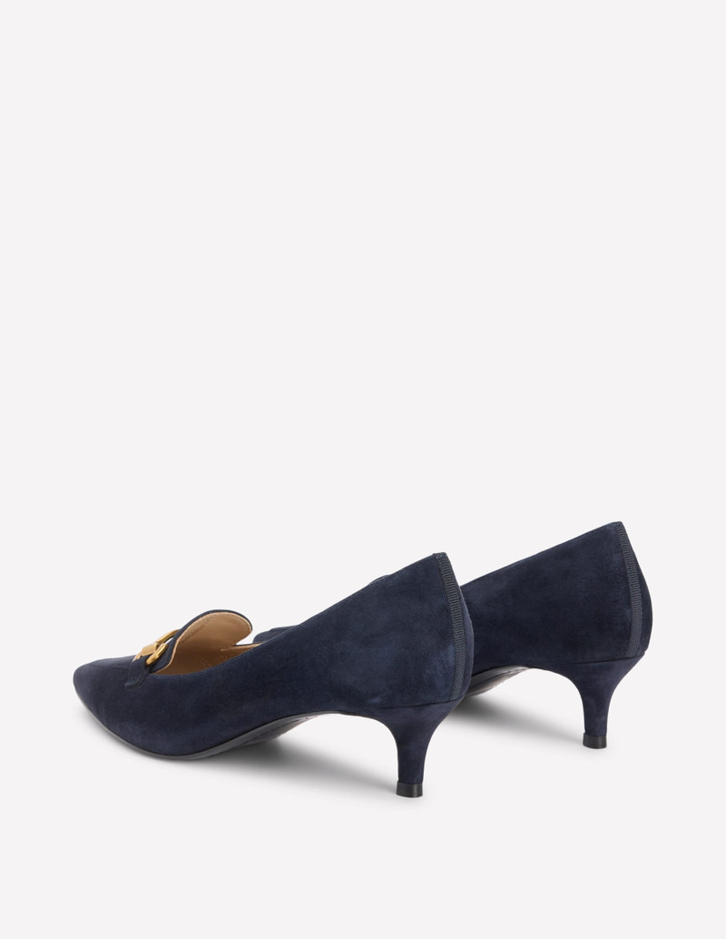 Iris Heel Snaffle Point Loafer-Navy 5