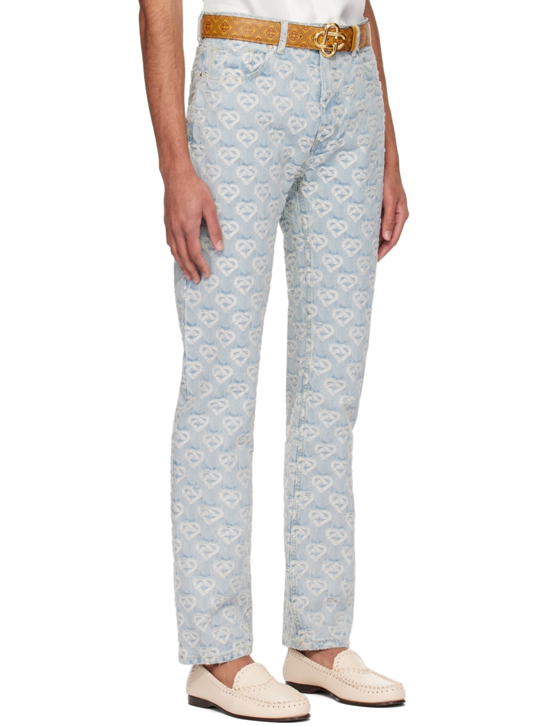 Blue Jacquard Jeans - 2